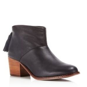 TOMS Leila Leather ankle boots, Black, Women’s 9, VGUC